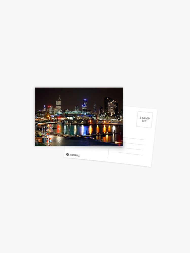 Thumbnail 1 of 2, Postcard, Docklands By Night, Melbourne, Australia designed and sold by Chockstone.