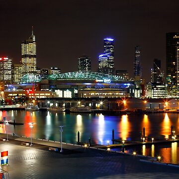 Artwork thumbnail, Docklands By Night, Melbourne, Australia by Michael Boniwell