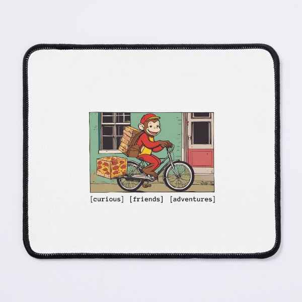 Item preview, Curious Monkey Funny Pizza Delivery in Town designed and sold by FociCreate.