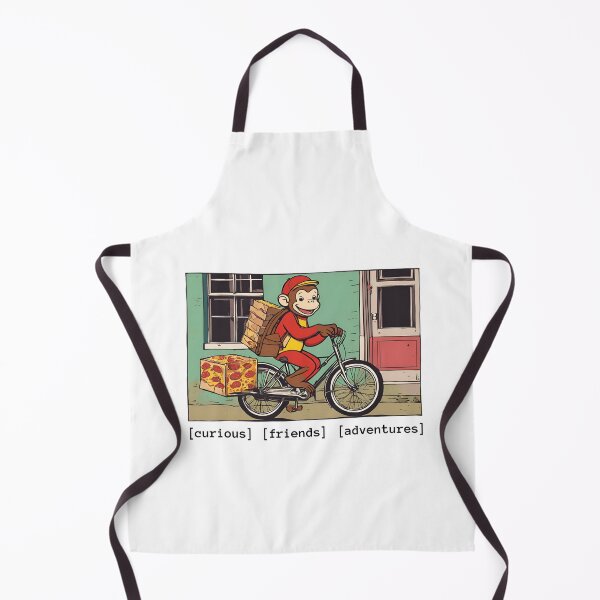 Item preview, Curious Monkey Funny Pizza Delivery in Town designed and sold by FociCreate.