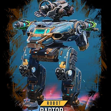 Artwork thumbnail, Robot Raptor at War Zone by HexOne