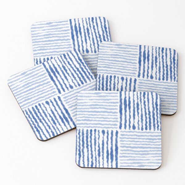 Item preview, Coastal blue organic checker board designed and sold by FrancesPoff.