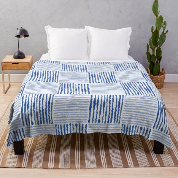 Item preview, Coastal blue organic checker board designed and sold by FrancesPoff.