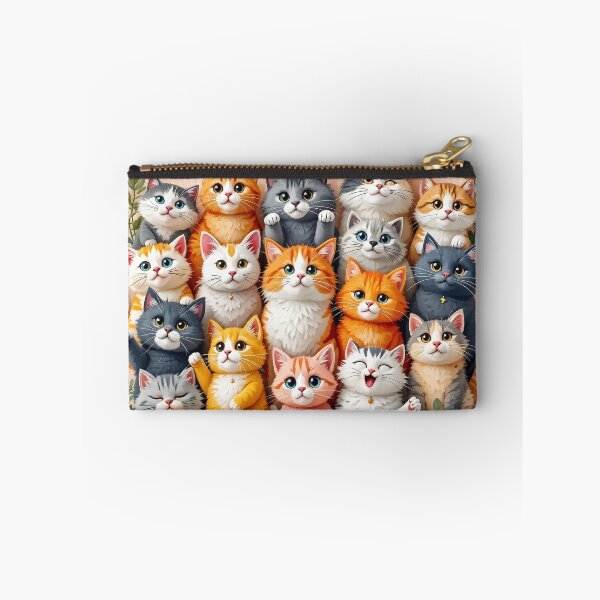 Item preview, Charming Cat Breed Collage with Abstract 3D Elements and Playful Colors designed and sold by AlwaysHome.
