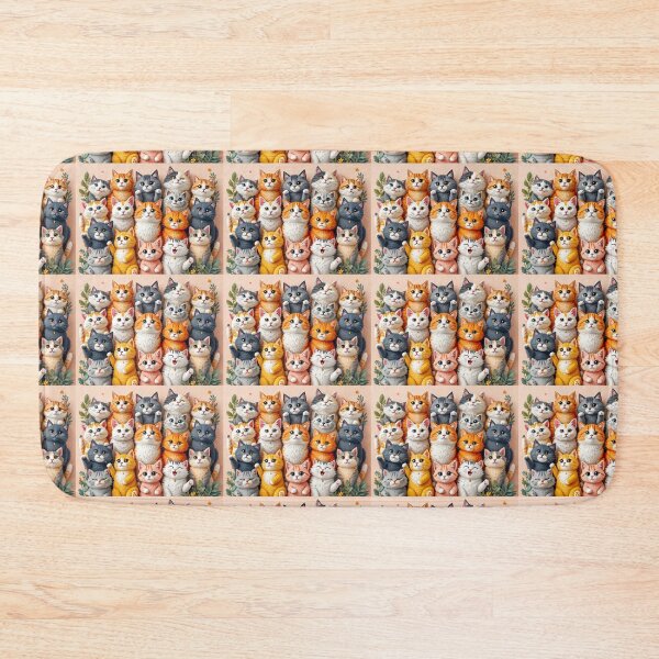 Item preview, Charming Cat Breed Collage with Abstract 3D Elements and Playful Colors designed and sold by AlwaysHome.