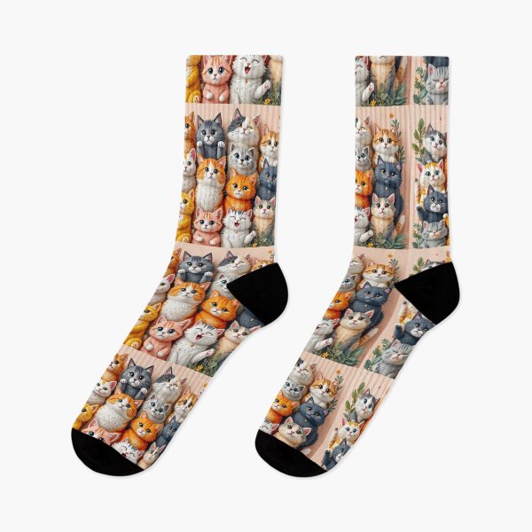 Item preview, Charming Cat Breed Collage with Abstract 3D Elements and Playful Colors designed and sold by AlwaysHome.