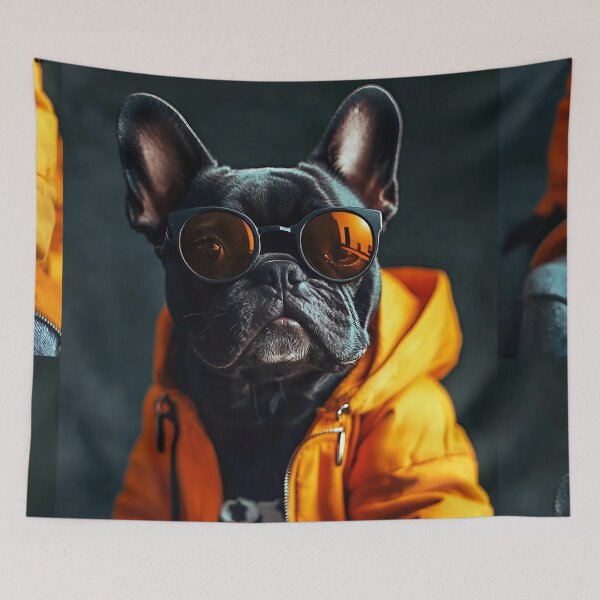 Item preview, Canine Style: Dog in Orange Jacket" designed and sold by Reina75.