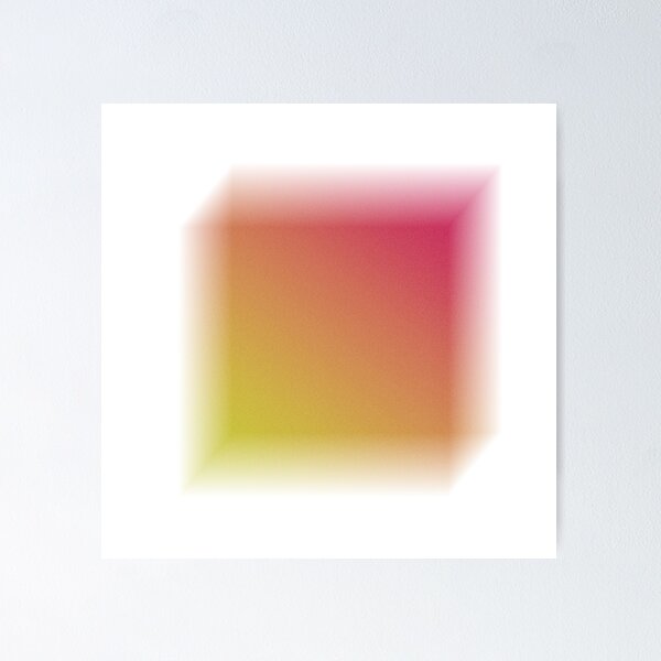 Item preview, Pink & yellow Abstract Art blur square designed and sold by Wowliful.