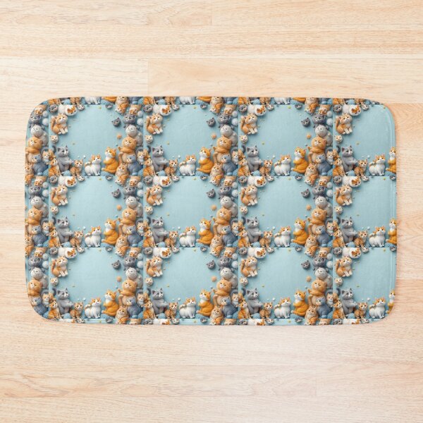 Item preview, Cute Cat Breed Patterns in Soft Pastel Colors with 3D Effects designed and sold by AlwaysHome.
