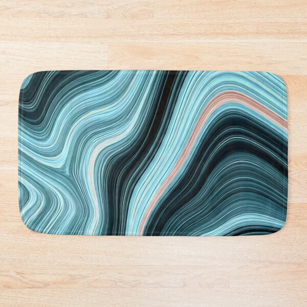Item preview, Aqua Drift, Nature Inspired Soothing Colors, Tranquil Flowing Patterns Wall Art, Abstract Minimalistic Blue Aesthetic, Modern Wavy Lines Home Decor designed and sold by Kintsugi99.