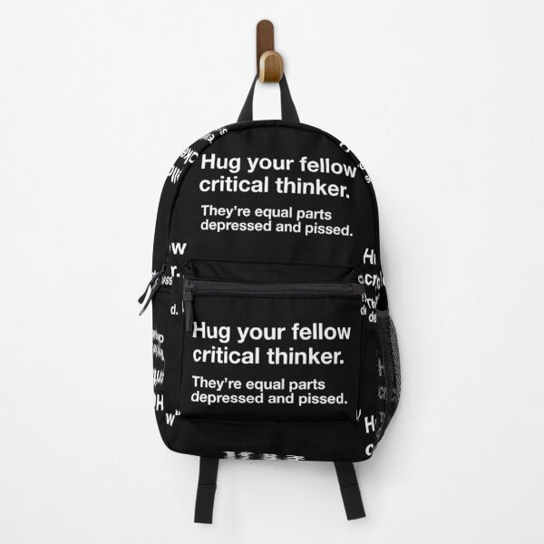 Item preview, HUG YOUR CRITICAL THINKER SHIRT CANVAS TOTE designed and sold by aydapadi.