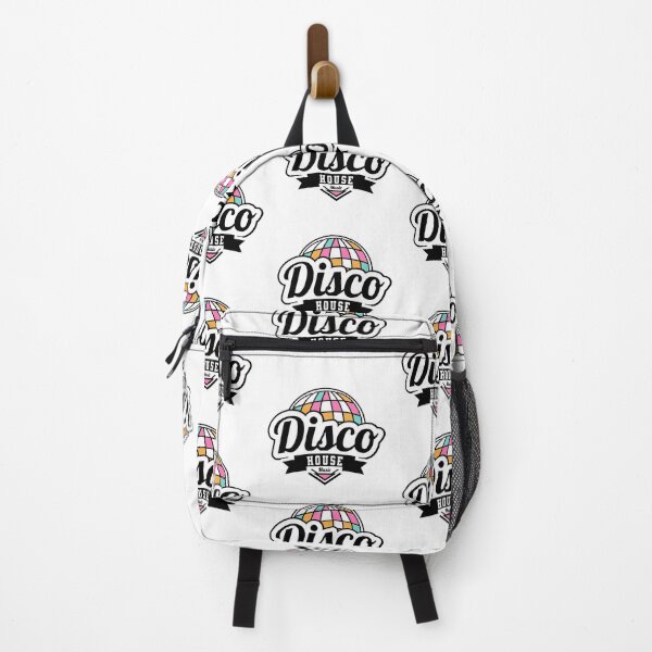 Item preview, DISCO HOUSE ‐ discoball banner logo (pink/black) designed and sold by Discothreadz.