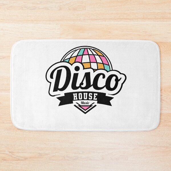 Artikelvorschau, DISCO HOUSE – Discoball-Banner-Logo (pink/schwarz) entworfen und verkauft von Discothreadz.