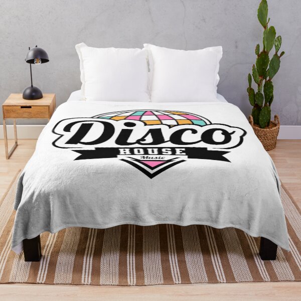 Artikelvorschau, DISCO HOUSE – Discoball-Banner-Logo (pink/schwarz) entworfen und verkauft von Discothreadz.
