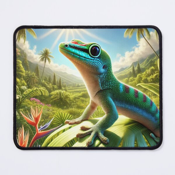 Item preview, Vibrant Hawaiian Giant Day Gecko in Sun designed and sold by NocturnalNook.