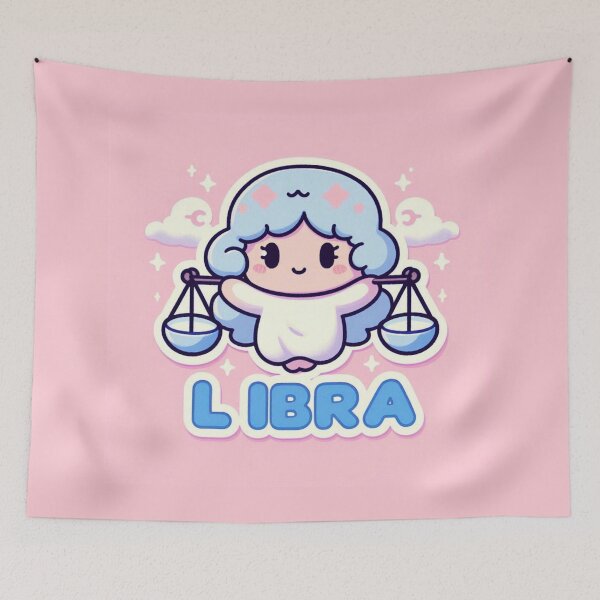 Item preview, Kawaii Cute The Scales Cartoon Libra Zodiac designed and sold by FaydeFlora.