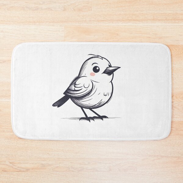 Item preview, Cute little bird drawing with pink cheeks designed and sold by Naturitude.