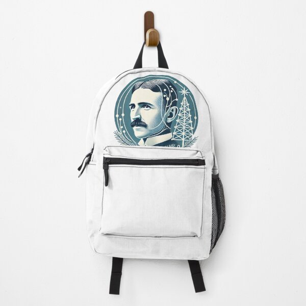 Item preview, Nikola Tesla Holiday Illustration – Festive Art Print designed and sold by PedjaSopalo.