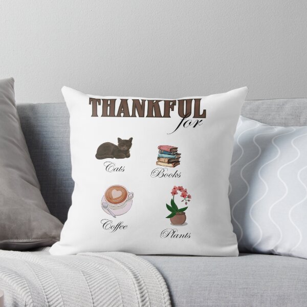 Item preview, Thankful for Cats, Books, Plants, Coffee designed and sold by Cat Babe.