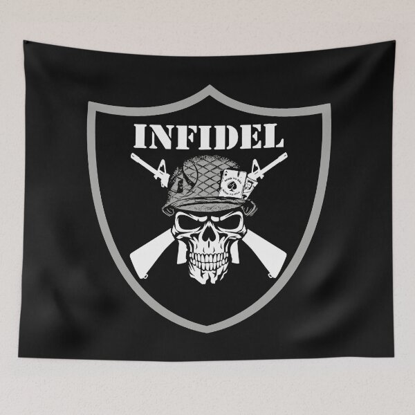 Item preview, Armed Infidel; Skull designed and sold by StickerApe.