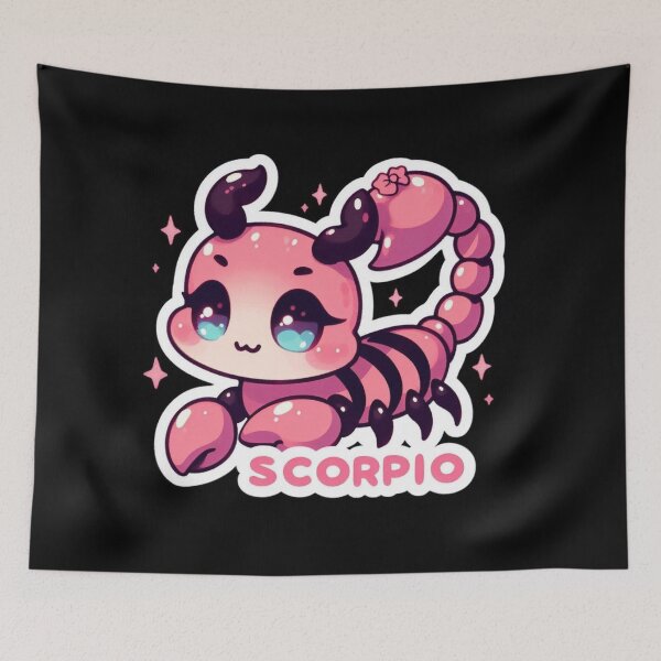 Artikelvorschau, Kawaii süß der Skorpion Cartoon Skorpion Sternzeichen entworfen und verkauft von FaydeFlora.