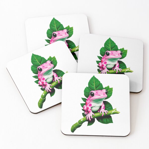 Item preview, Pink Spotted Frog On Green Leaf designed and sold by Bunmigraphics .