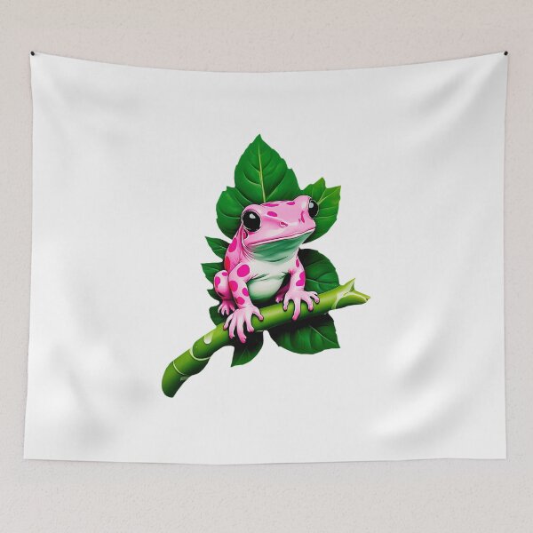 Item preview, Pink Spotted Frog On Green Leaf designed and sold by Bunmigraphics .