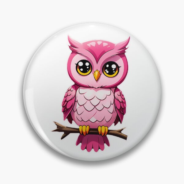 Item preview, Cute Little Pink Owl Sticker designed and sold by Bunmigraphics .
