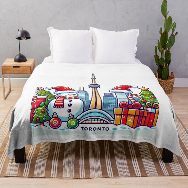 Item preview, Toronto Snowy Cityscape – Winter Wonderland Art Print" designed and sold by PedjaSopalo.