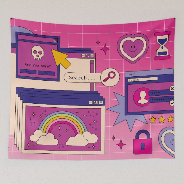 Item preview, retro computer desktop 90s pink designed and sold by Mauswohn.