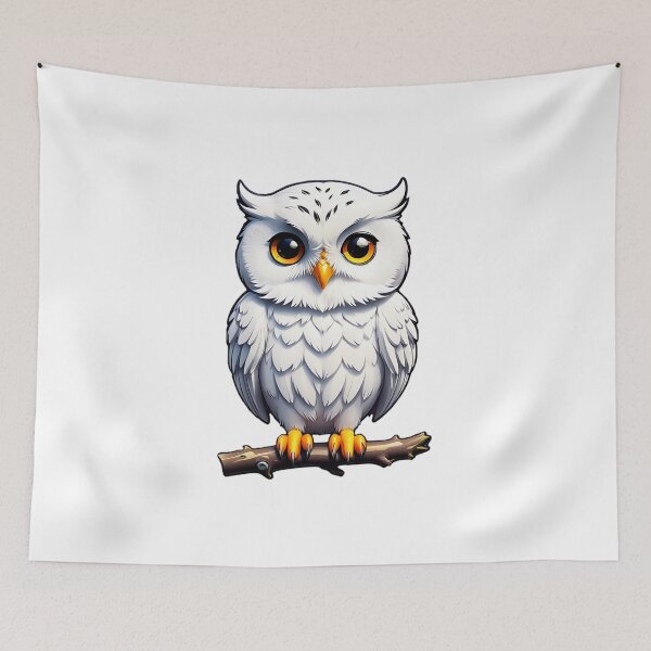 Item preview, Cute White Owl designed and sold by Bunmigraphics .
