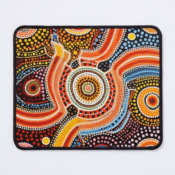 Item preview, Aboriginal Inspired Dot Art - With Lava Streams designed and sold by GrinGalore.