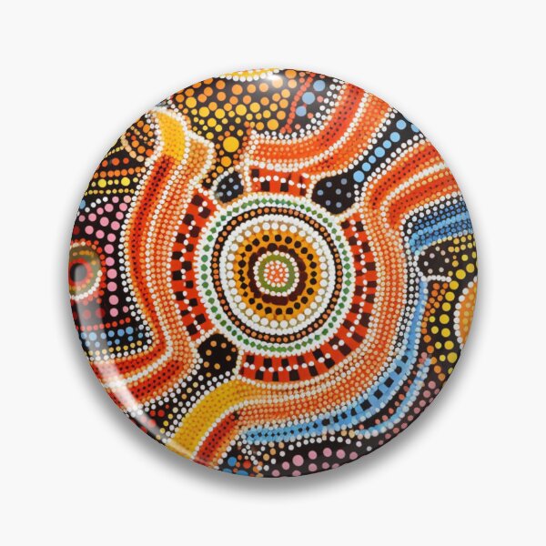 Item preview, Aboriginal Inspired Dot Art - With Lava Streams designed and sold by GrinGalore.