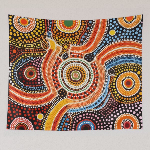 Item preview, Aboriginal Inspired Dot Art - With Lava Streams designed and sold by GrinGalore.
