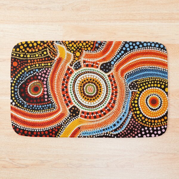 Item preview, Aboriginal Inspired Dot Art - With Lava Streams designed and sold by GrinGalore.