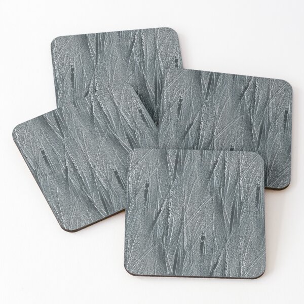 Item preview, Long Foliage Embossed Grass Pattern in Blue designed and sold by Artistestella.