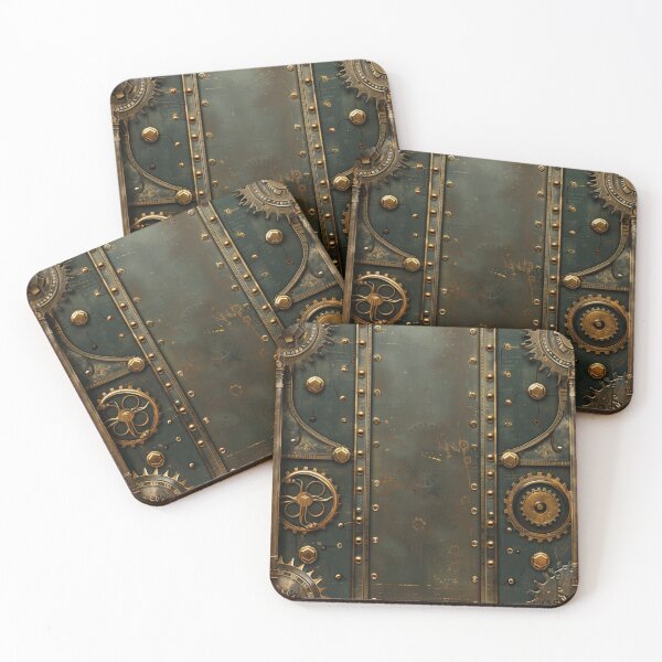 Item preview, Steampunk Cog Dark Green Pattern Grungy  designed and sold by GrinGalore.