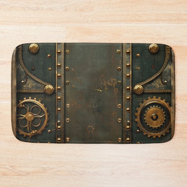 Item preview, Steampunk Cog Dark Green Pattern Grungy  designed and sold by GrinGalore.
