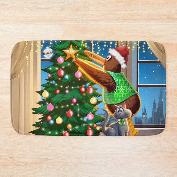 Item preview, Kiwi in London hanging Christmas decorations on the Christmas Tree 2 designed and sold by Mandii Pope.