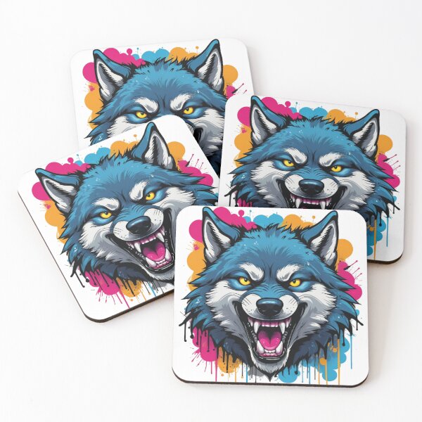 Item preview, Fierce Paint-Splash Wolf designed and sold by RebelPaintBrush.