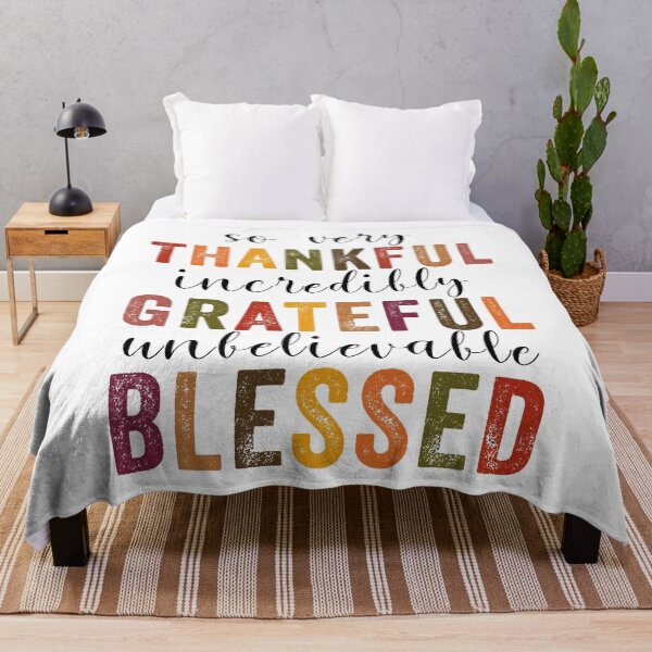 Item preview, Thankful Grateful Blessed Thanksgiving designed and sold by Blok45.
