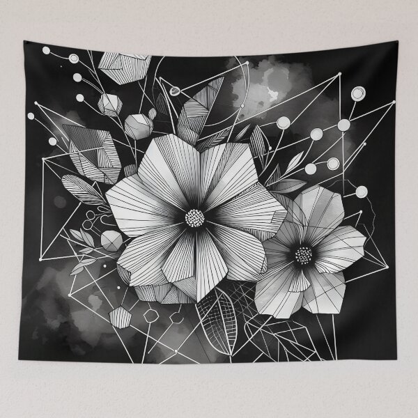 Item preview, Black and White Abstract Floral  designed and sold by GraphicsClub.