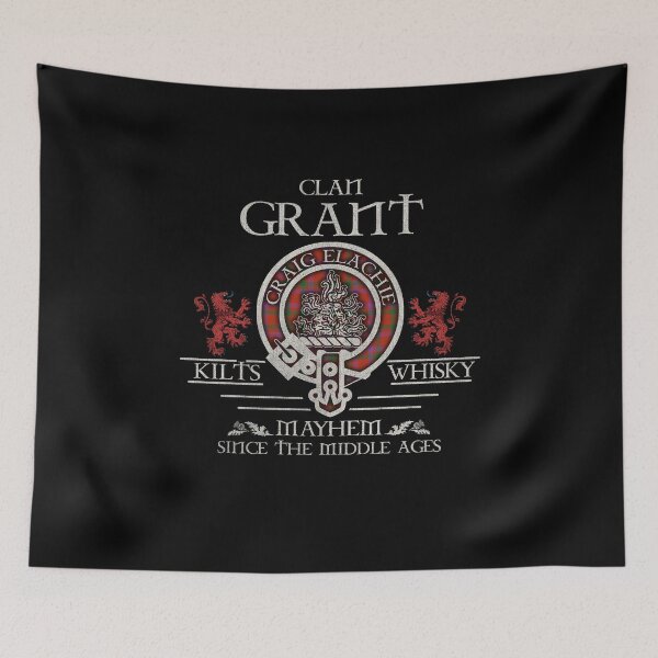 Item preview, Clan Grant of Rothiemurchus tartan crest family reunion Highland Games designed and sold by Clan1093.
