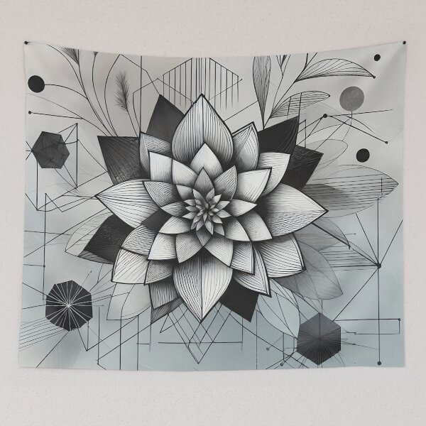 Item preview, Black and White Abstract Floral  designed and sold by GraphicsClub.