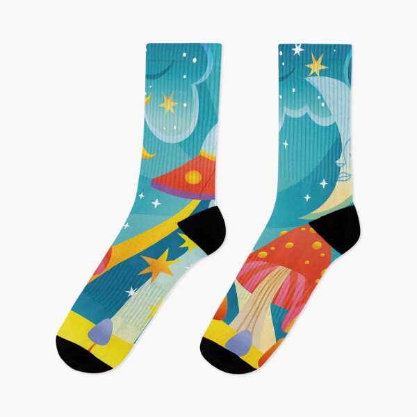 Item preview, colorful UFO lands designed and sold by Mauswohn.