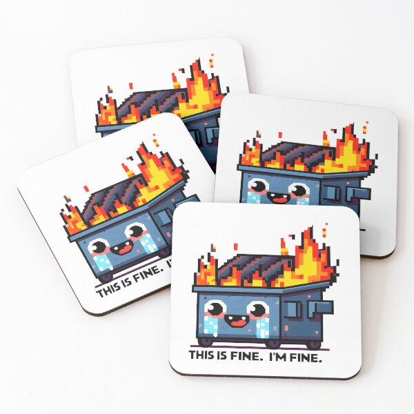 Item preview, Dumpster Fire, This Is Fine- I'm Fine designed and sold by SomniferumWars.
