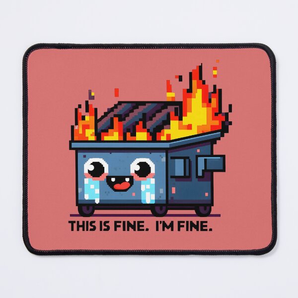 Item preview, Dumpster Fire, This Is Fine- I'm Fine designed and sold by SomniferumWars.