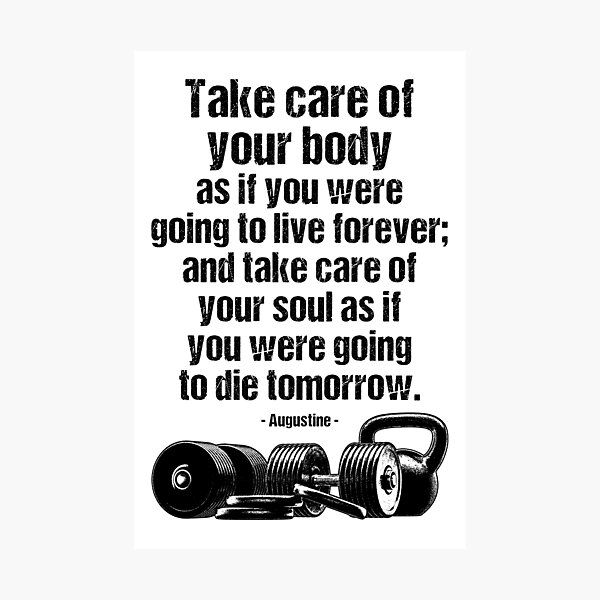 Item preview, Motivational Gym Quote Care For Body & Soul Fitness Training designed and sold by GrandeDuc.