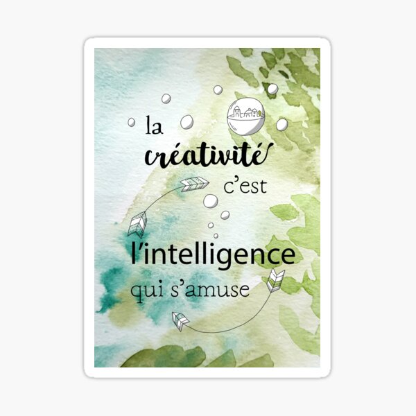 Item preview, Illustrated quote and watercolor: creativity designed and sold by GribouillStreet.
