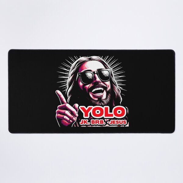 Item preview, YOLO JK BRB Jesus designed and sold by plushism.